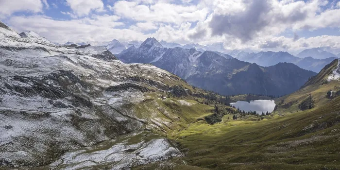 Framed Print : Panorama from Zeigersattel to Seealpsee