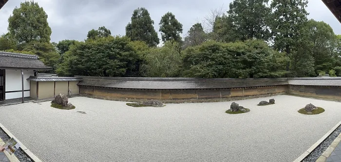 Framed Print : Panorama, Zen Rock Garden, Ryoan-ji Temple