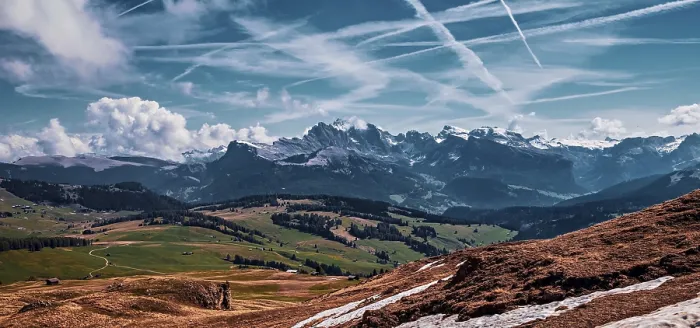 Framed Print : Panoramic view of the Alps in South Tyrol