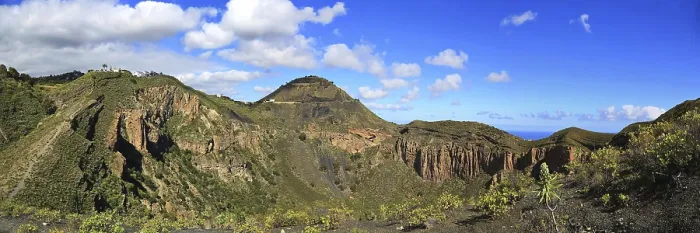 Framed Print : Panoramic view of Bandama Crater and its surroundings