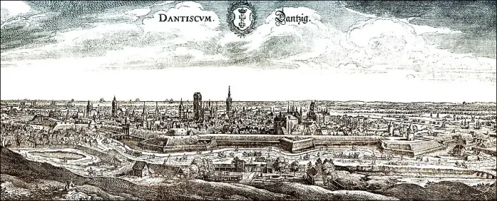 Framed Print : Panoramic view of Danzig or GdaNsk