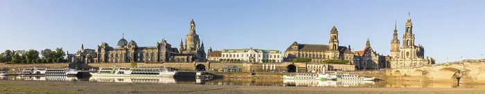 Framed Print : Panoramic view of the Elbe river with steamers Framed Print : Panoramic view of the Elbe river with steamers