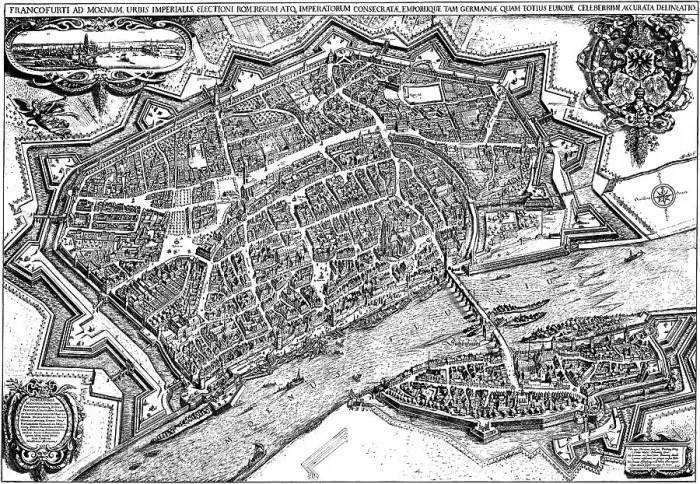 Framed Print : Panoramic view Frankfurt, Main
