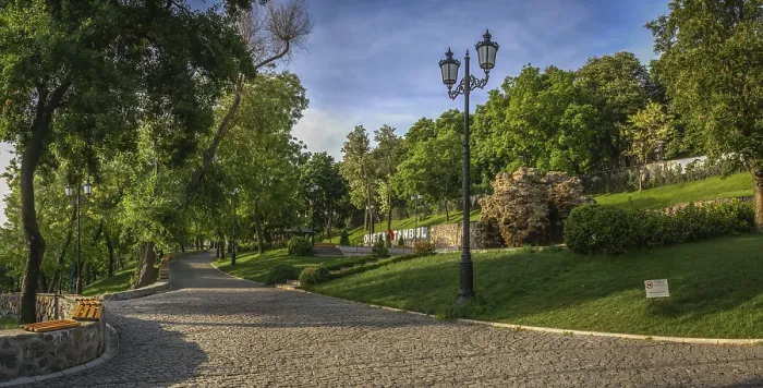 Framed Print : Panoramic view in the Istanbul park in Odessa