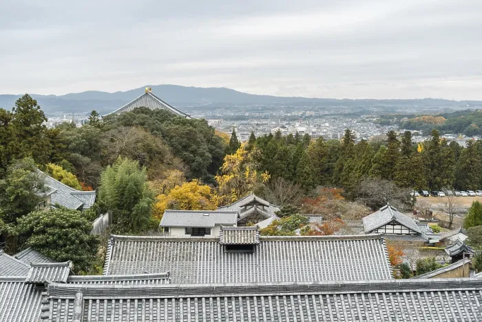 Framed Print : Panoramic view of Nara park traditional temple at autumn in Nara