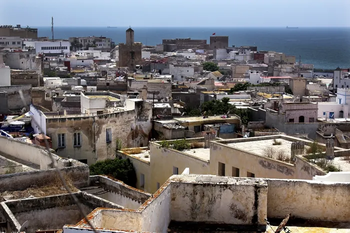 Framed Print : Panoramic view of Safi with Moroccan architecture and sea in the background Framed Print : Panoramic view of Safi with Moroccan architecture and sea in the background