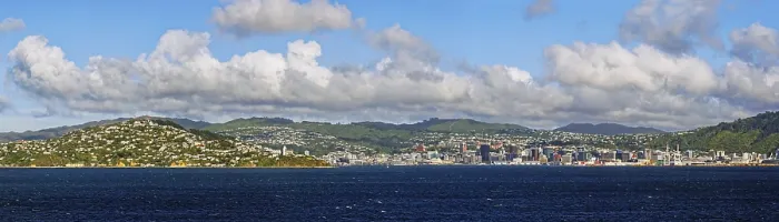 Framed Print : Panoramic view from the sea, Wellington Framed Print : Panoramic view from the sea, Wellington