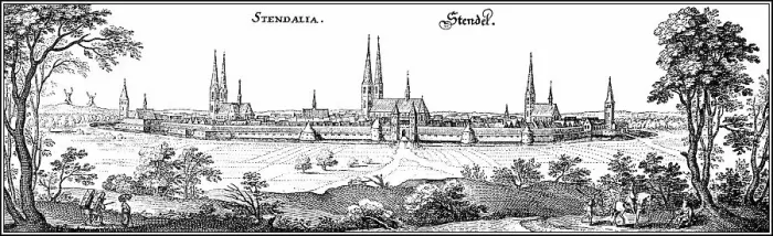 Framed Print : Panoramic view of the Stenadal skyline