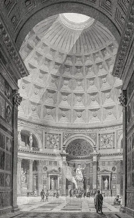 Framed Print : The Pantheon, Rome, Italy, 19th Century, Europe