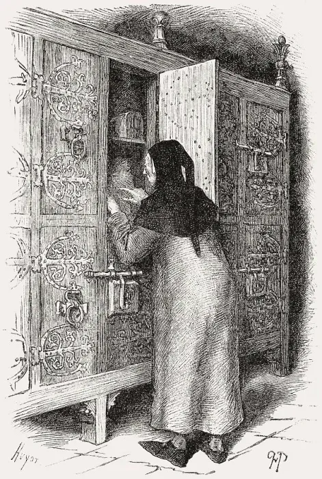 Framed Print : Pantry for food in a cupboard, Paris