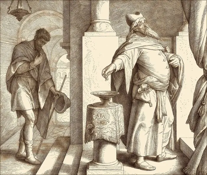 Framed Print : The parable of the Pharisee and the Publican