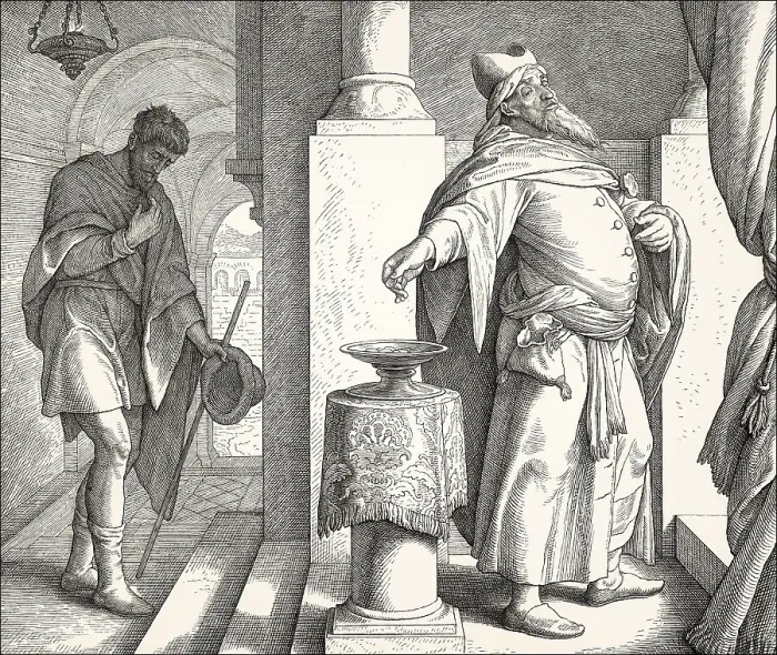 Framed Print : The parable of the Pharisee and the Publican Framed Print : The parable of the Pharisee and the Publican