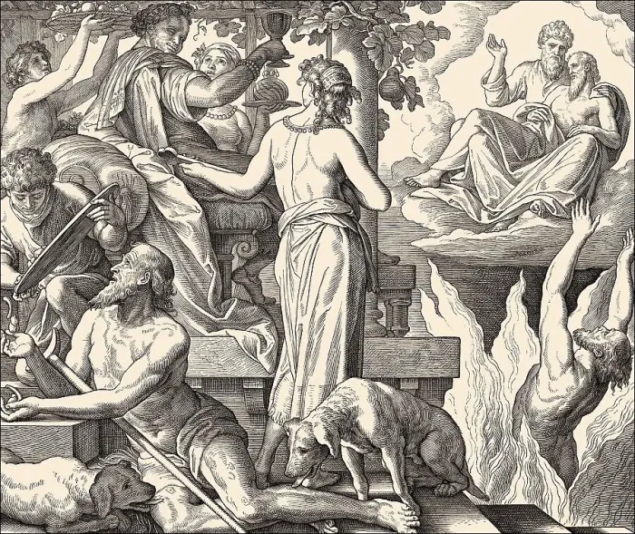 Framed Print : The parable of the rich man and Lazarus