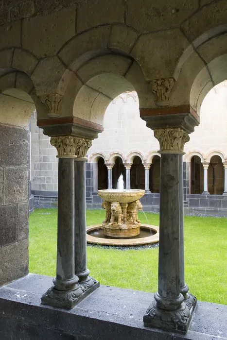 Framed Print : Paradise with lion fountain, St. Saint, Saint