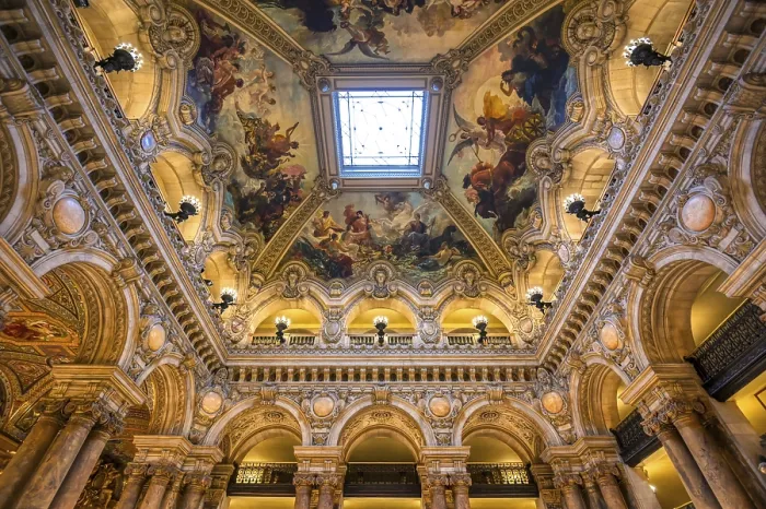 Framed Print : Paris, France - April 23, 2019 - The interior of the Palais Garnier located in Paris Framed Print : Paris, France - April 23, 2019 - The interior of the Palais Garnier located in Paris