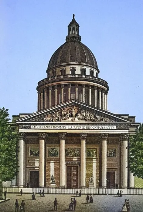 Framed Print : Paris, Le Pantheon, Historical copperplate