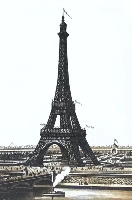 Framed Print : Paris, Tour Eiffel, Historical copperplate Framed Print : Paris, Tour Eiffel, Historical copperplate