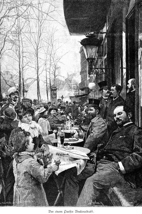 Framed Print : Parisian boulevard cafe, Paris Framed Print : Parisian boulevard cafe, Paris