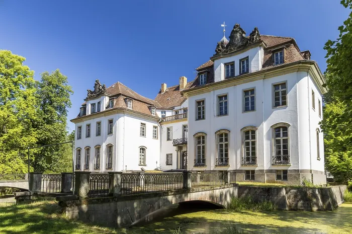 Framed Print : Park side of Lindenau Castle, Ortrand Framed Print : Park side of Lindenau Castle, Ortrand