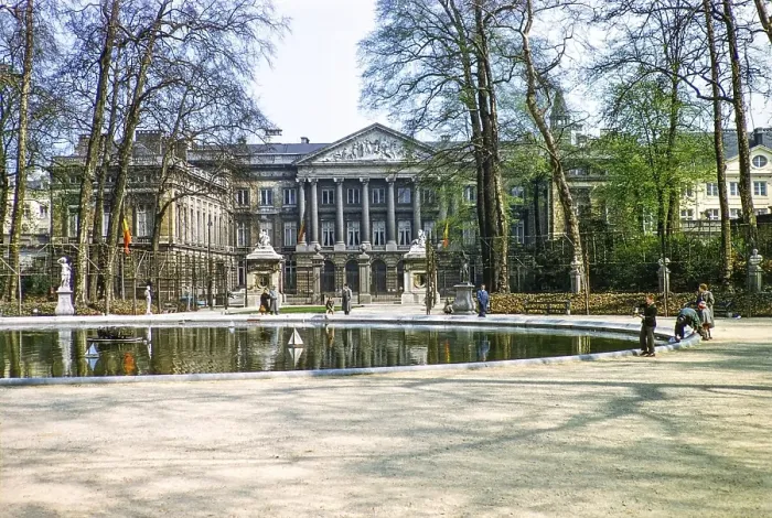 Framed Print : Park Parc de Bruxelles, Palais de la Nation, the Belgian parliament building, Brussels, Belgium, Europe end of the 1950s, Europe Framed Print : Park Parc de Bruxelles, Palais de la Nation, the Belgian parliament building, Brussels, Belgium, Europe end of the 1950s, Europe