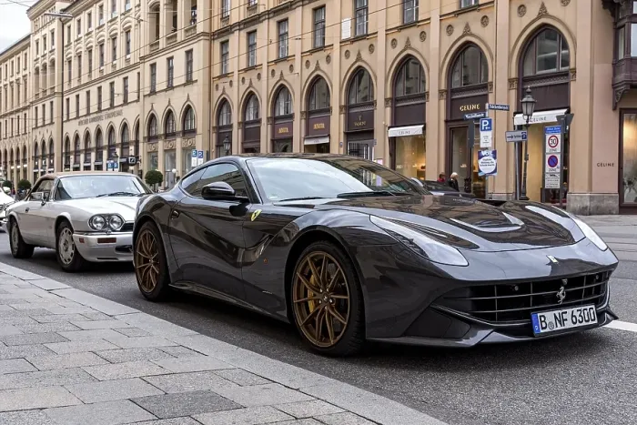 Framed Print : Parked sports car Ferrari F12 Berlinetta Framed Print : Parked sports car Ferrari F12 Berlinetta