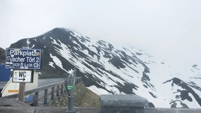 Framed Print : The parking area at the highest mountain in austria