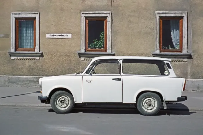 Framed Print : Parking Trabi in Karl-Marx-Strasse