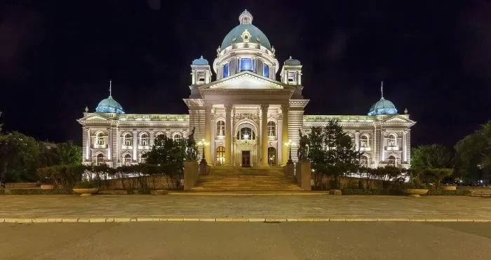 Framed Print : The Parliament Building of Serbia