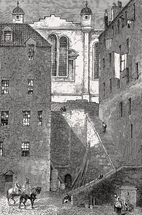 Framed Print : The Parliament stairs, Edinburgh