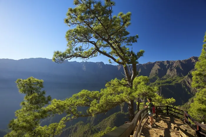Framed Print : Parque Nacional de la Caldera de Taburiente at Mirador de Las Chozas