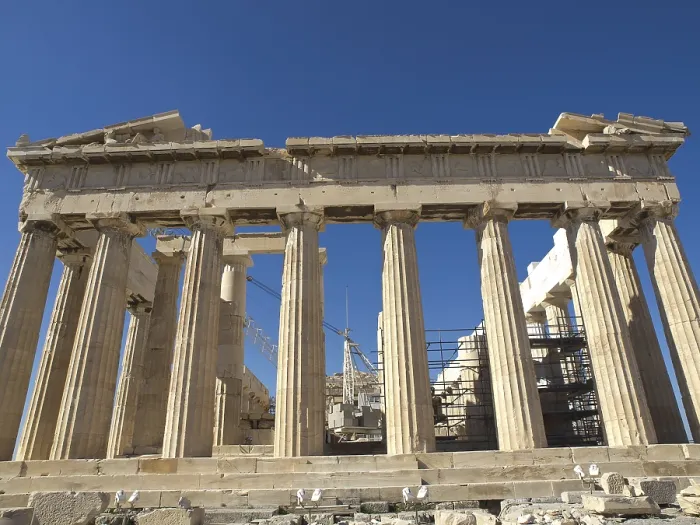 Framed Print : The Parthenon temple on the Acropolis in Athens