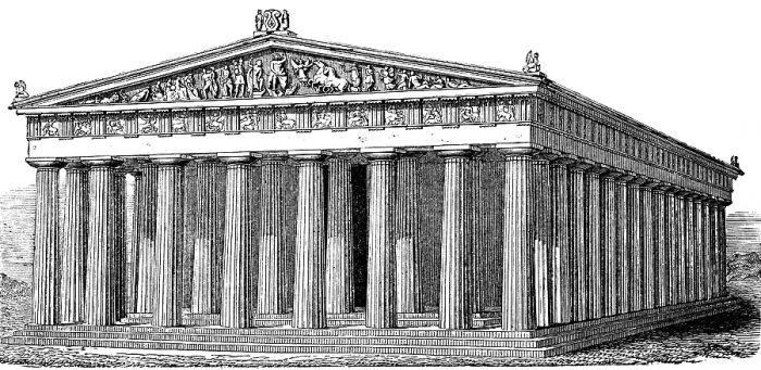 Framed Print : Parthenon, temple of the city goddess Athena Parthenos