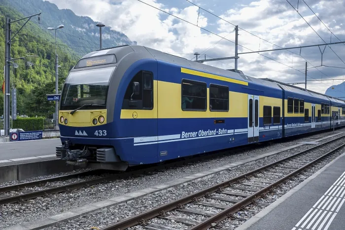 Framed Print : Passenger train Bernese Oberland Railway