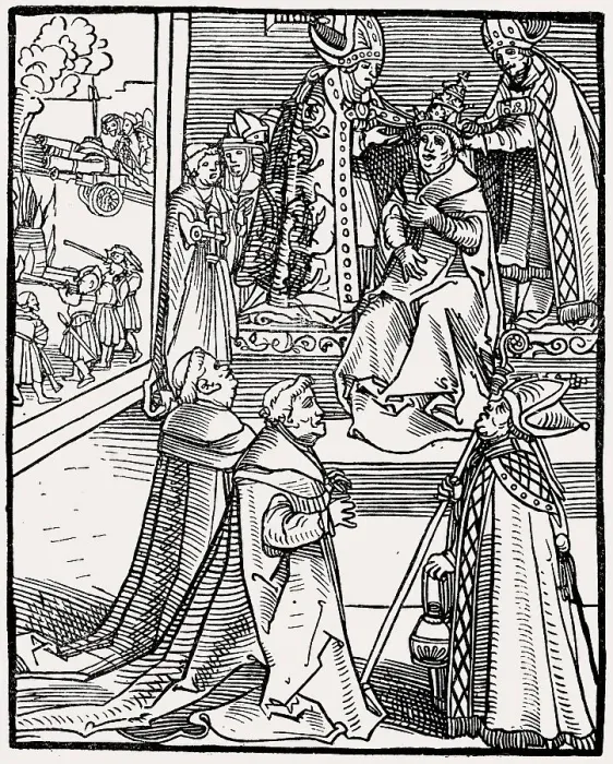 Framed Print : Passional Christi und Antichristi by Lucas Cranach the Elder Framed Print : Passional Christi und Antichristi by Lucas Cranach the Elder