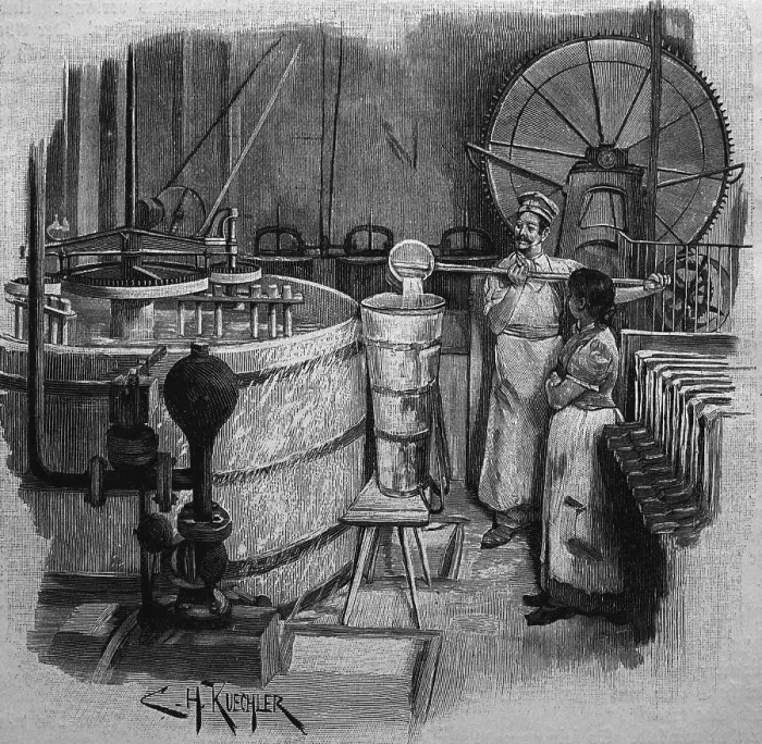 Framed Print : At the paste mill, manufacturing of porcelain