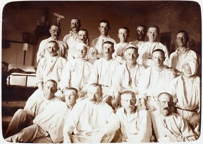 Framed Print : Patients in a hospital, historic photograph Framed Print : Patients in a hospital, historic photograph