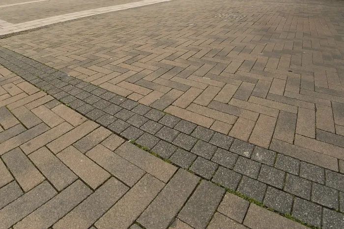 Framed Print : Paved square without people in a city