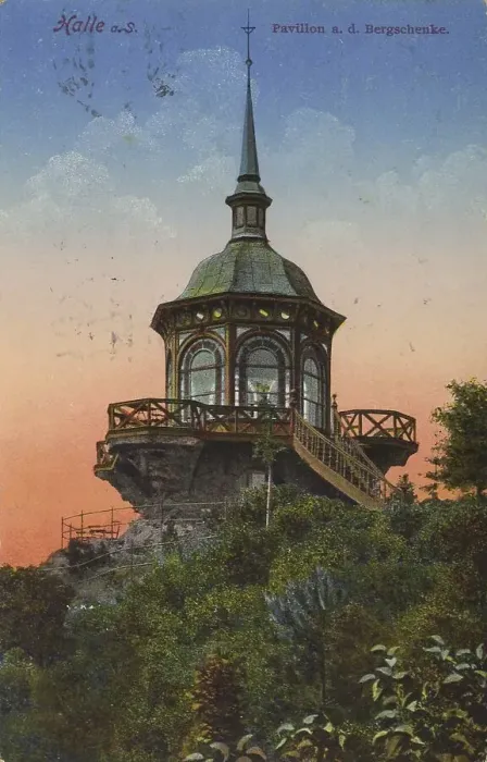 Framed Print : Pavilion at the Bergschenke in Halle an der Saale