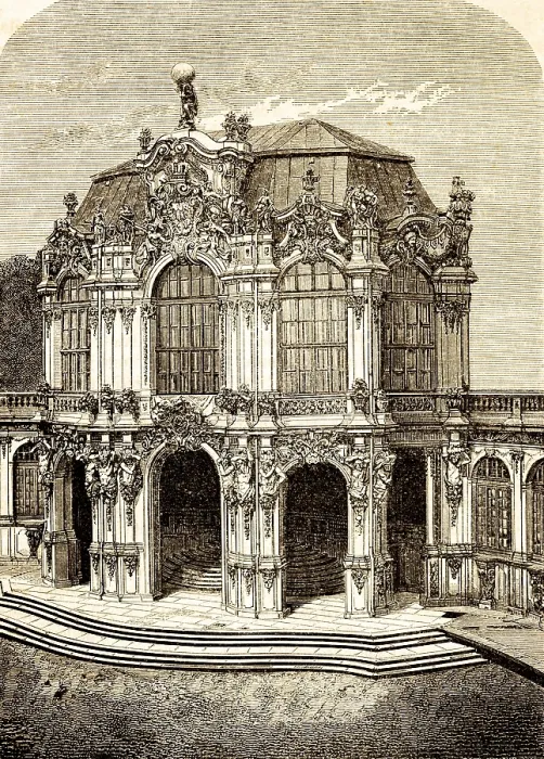 Framed Print : Pavilion of the Dresden Zwinger