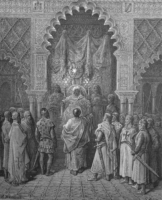 Framed Print : Peace agreement between Richard I of England and Salaheddin