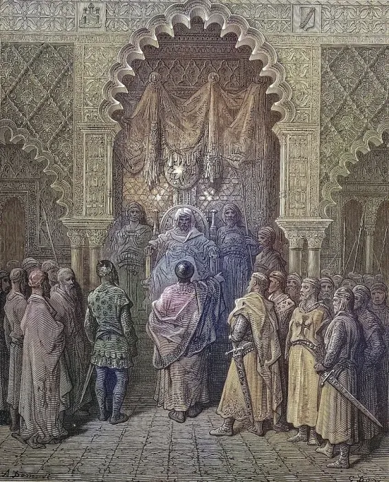 Framed Print : Peace treaty between Richard I of England and Salaheddin