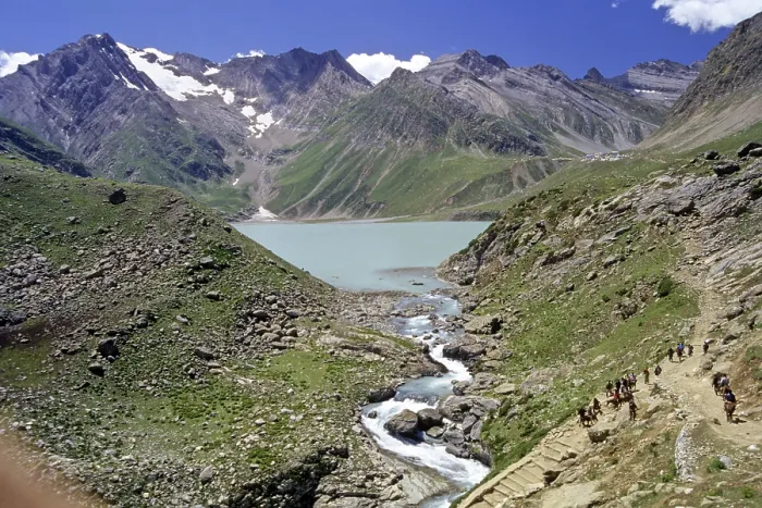 Framed Print : Peaks in Amarnath yatra, jammu and kashmir, india