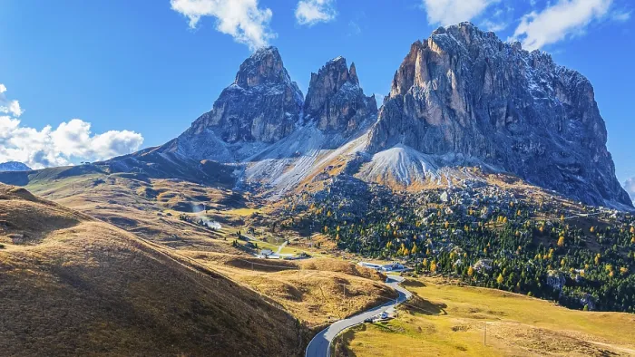 Framed Print : The peaks of the Sassolungo Group