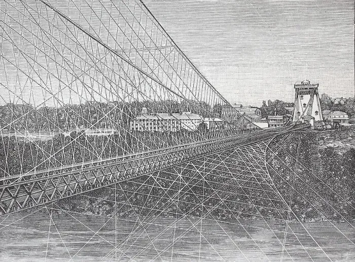 Framed Print : The pedestrian bridge at Clifton House