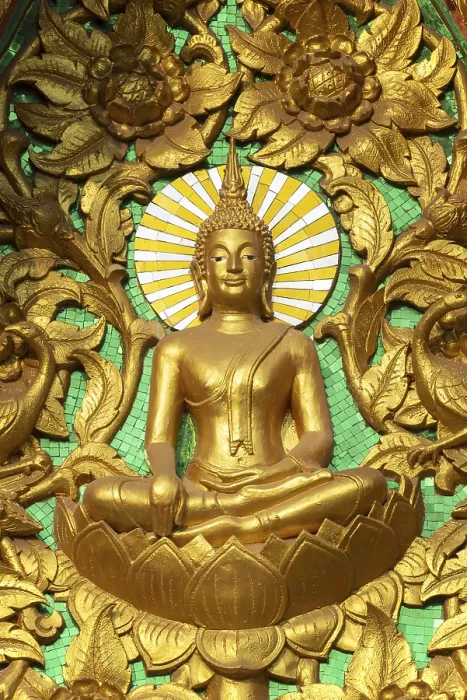 Framed Print : Pediment with Buddha, Wat Si Saket Framed Print : Pediment with Buddha, Wat Si Saket