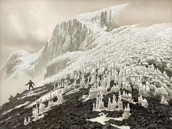 Framed Print : Penitent, penitent snow or zag firn Framed Print : Penitent, penitent snow or zag firn