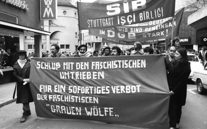 Framed Print : People affected by the Radical Decree and their friends demonstrated against occupational bans 02 Framed Print : People affected by the Radical Decree and their friends demonstrated against occupational bans 02