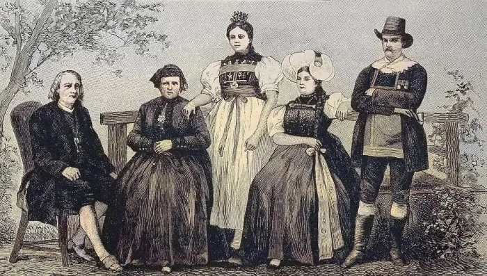 Framed Print : People from the Black Forest in their folk costumes