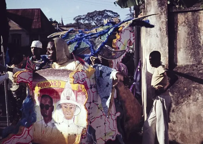 Framed Print : People dressed in colourful costumes for the carnival procession, Port of Spain, Trinidad 1962 Framed Print : People dressed in colourful costumes for the carnival procession, Port of Spain, Trinidad 1962