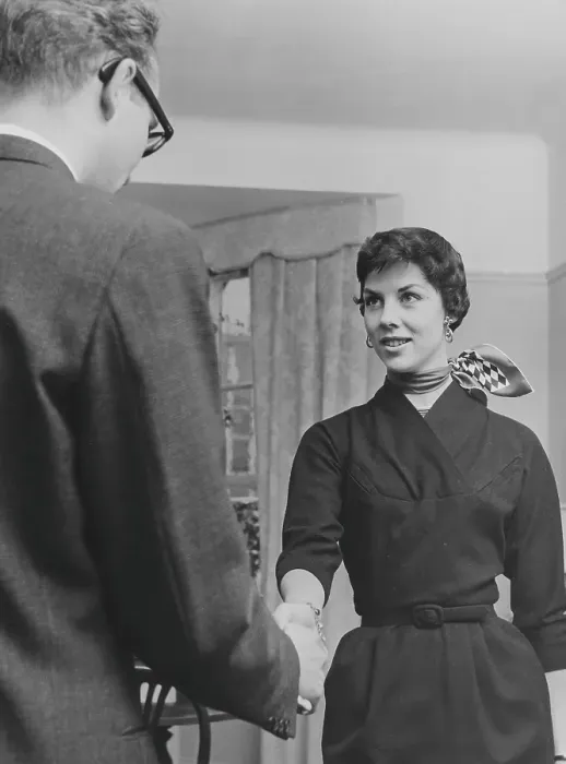 Framed Print : This is how people greeted each other in the 1950s